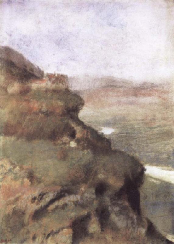 Edgar Degas Landscape with Rocky Cliffs Spain oil painting art